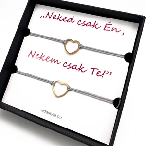 Love bracelets with gold heart