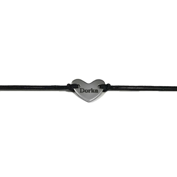 Engraved heart bracelet