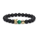 King & Queen Páros Ónix Karkötő - Malachit/Gold