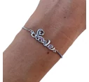 Steel silver LOVE bracelet