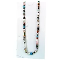 Agate and matte onyx rosegold zircon ball beaded bracelet