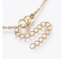 Silver steel necklace with howlite