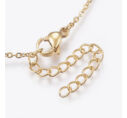Gold steel necklace with howlite