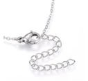Silver steel necklace with howlite