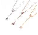RoseGold steel necklace with howlite