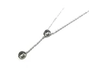 Gold steel necklace with howlite