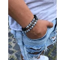 Onyx skull bracelet 