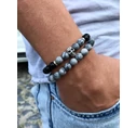 Onyx skull bracelet 
