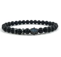 Matte onyx and hematite bracelet 