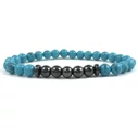 Matte onyx and hematite bracelet 