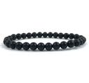 Hematite cube and onyx bracelet 