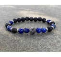 Matte onyx and lazuli luxury bracelet 
