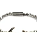 Silver steel anchor bracelet 