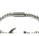 Silver steel anchor bracelet 