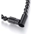 Black steel anchor bracelet 
