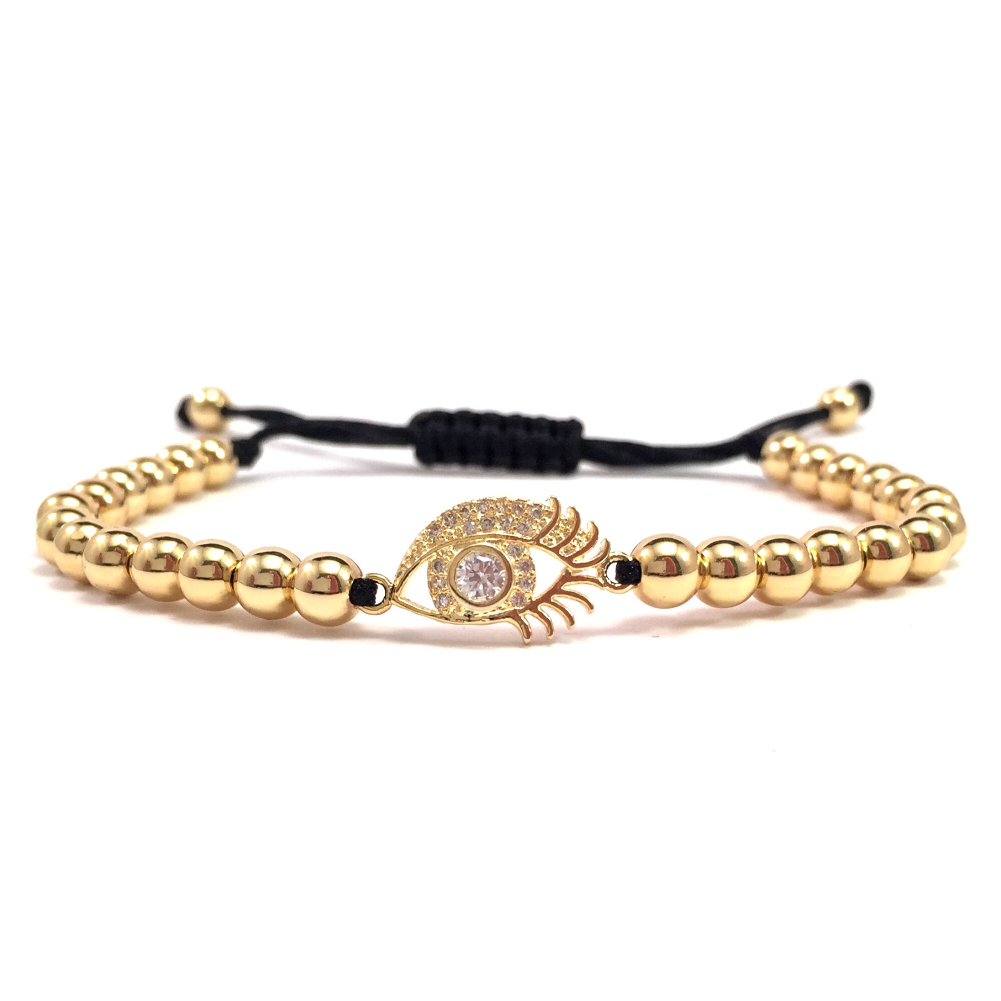 Luxury gold eye cord bracelet (3)