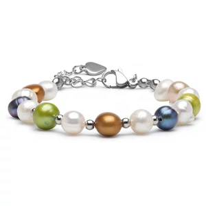 Tenyésztett gyöngy karkötő színes