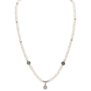 Tenyésztett gyöngy lánc Benedict medállal