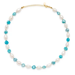 Tenyésztett gyöngy lánc Türkiz