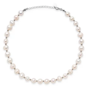 Tenyésztett gyöngy lánc ezüst
