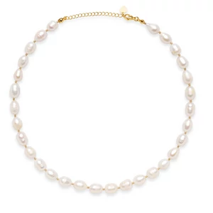 Tenyésztett gyöngy lánc arany 8mm