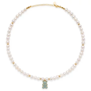 Tenyésztett gyöngy lánc Teddy Kék