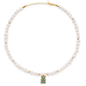 Tenyésztett gyöngy lánc Teddy Zöld