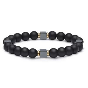 Matt Ónix Hematit Kockaval