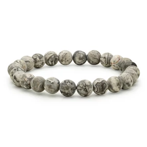 Szilver Jáspis Karkötő 8mm