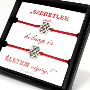 Páros szerencse csomós zineg karkötő Szeretlek ma, holnap...