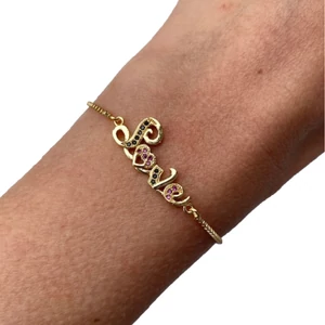 Steel gold LOVE bracelet