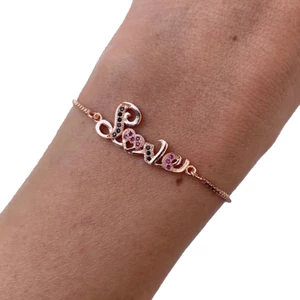 Steel rosegold LOVE bracelet
