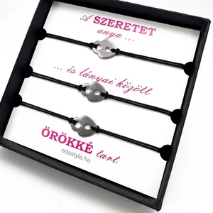 Anya - Lányai zsineg karkötő lakat medállal több színben