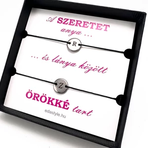 Anya-Lánya zsineg karkötő gravírozható kör medállal több színben