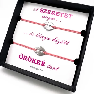 Anya - Lánya zsineg karkötő lakat medállal több színben