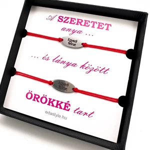 Anya-Lánya zsineg karkötő gravírozható ovál medállal több színben