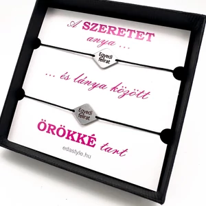 Anya-Lánya zsineg karkötő gravírozható rombusz medállal több színben