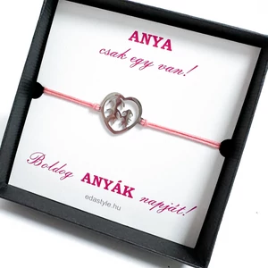 Anya csak egy van zsineg karkötő díszdobozzal több színben