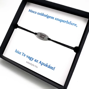 Szuperhős zsineg karkötő gravirozható ovál medállal több színben