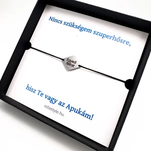 Szuperhős zsineg karkötő gravirozható rombusz medállal több színben