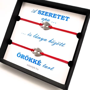 Apa-Lánya zsineg karkötő lakat medállal több színben