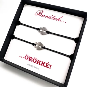 Lakat medálos barátság karkötő több színben