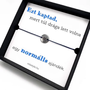 Ez kaptad karkötő EGYEDI gravírozható kör medállal Kék