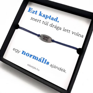 Ez kaptad karkötő EGYEDI gravírozható ovális medállal Kék