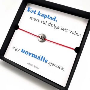 Ez kaptad karkötő EGYEDI gravírozható kör medállal Piros