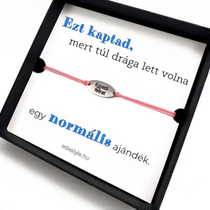 Ez kaptad karkötő EGYEDI gravírozható ovális medállal Rózsaszín