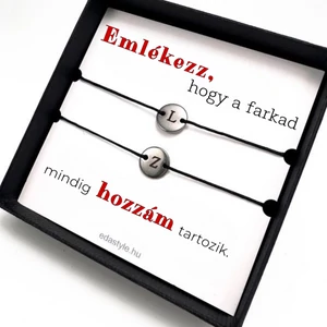 Dirty Cord - Hozzám tartozol Páros  karkötő EGYEDI gravírozható kör medállal több színben