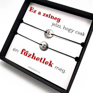 Dirty Cord - Fűzhetlek Páros karkötő EGYEDI gravírozható kör medállal több színben
