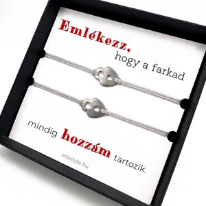 Hozzám tartozol Páros karkötő lakat medállal Szürke