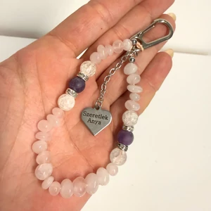 Telefon dísz rózsakvarc